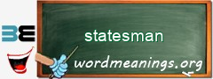 WordMeaning blackboard for statesman